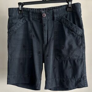 ROGUES GALLERY cotton shorts with embroidered  anchors on front & back. Size 30